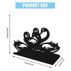 SUPERDANT Swan Serviette Holder for Tables Swan Napkin Holders Cocktail Tissue Holder Metal Napkin Dispenser Tissue Practical Decoration for Kitchen Countertop Restaurant 13.5x8.5x5.5cm
