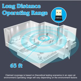 UrbanX USB Bluetooth 4.0 Adapter Wireless Transfer Dongle for Bluetooth Printer Support All Windows 10 8.1 8 7 XP Vista