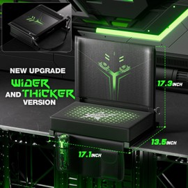 pesipers Stadium Seats for Bleachers with Back Support, 2.8Inch Thickened Bleacher Seats with Comfy Cushion and Creative Pattern Backs, Wide Portable Stadium Chair with Shoulder Strap and Cup Holder