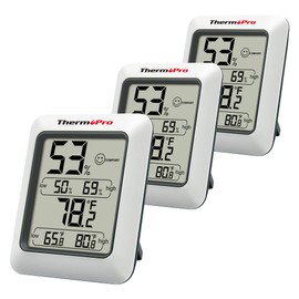 ThermoPro ThermoPro TP50 3 Pieces Digital Hygrometer Indoor Thermometer Room Thermometer and Humidity Gauge with Temperature Humidity Monitor