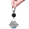 2 Pcs Black Retractable Keychain Heavy Duty Key Fob Badge