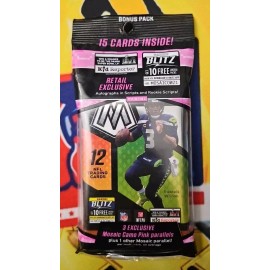 2021 Panini Mosaic Football Cello Bonus Fat Pack - 15 Cards - Pink Camo