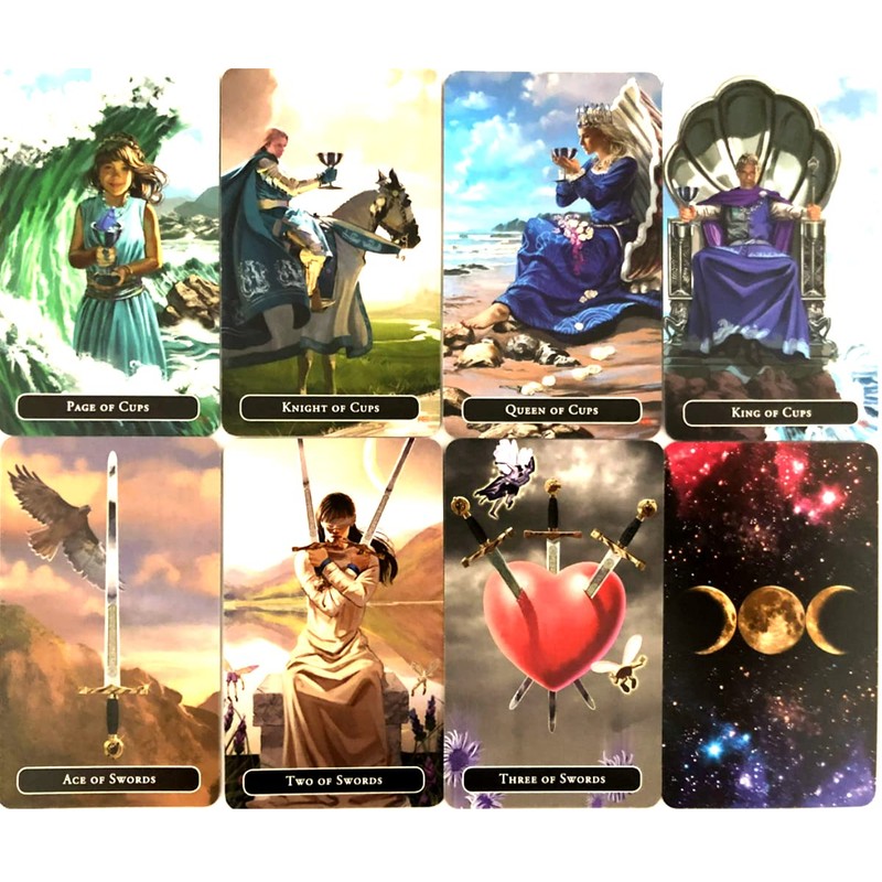 Tarot Cards, 78 Cards, Weighted Edition, Miniature Tarot Divination [Witch