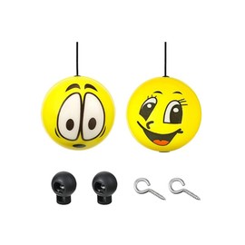 luvilly2PCS Yellow Garage Smiling Face Ball for Parking, Parking Aids for Home Garage，for Car Accessories/Drivers
