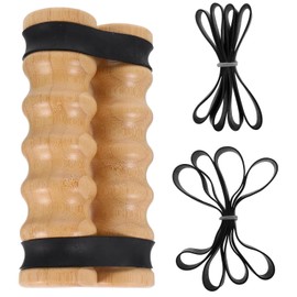 WADY Efficient Upper Body Workout Equipment Home Gym, 2 Pcs Wood Exercise Rip Stick Comfortable Anti Slip Workout Liftstick with 8 Pcs Adjustable Resistance Band Compact Upper Body Workout Band