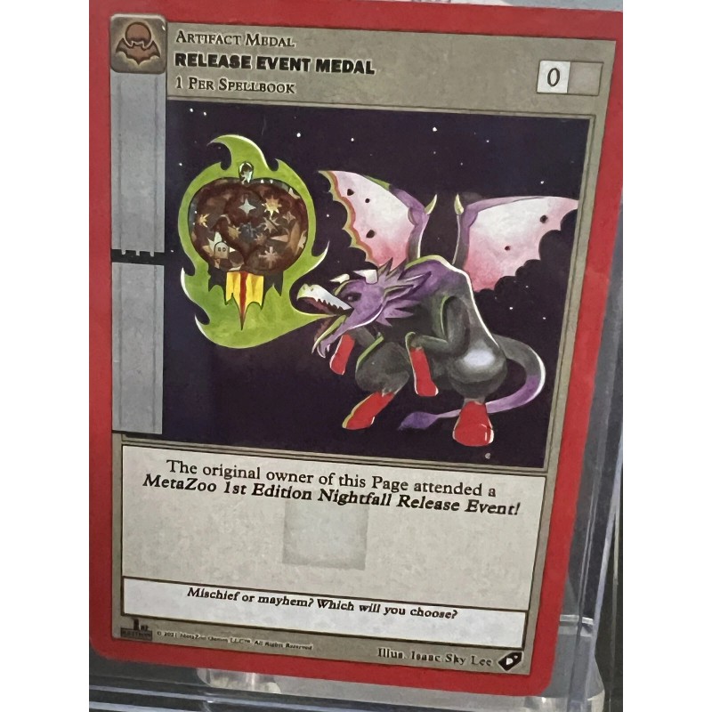 Release Event Medal Promo Card Sealed MetaZoo Nightfall First Edition