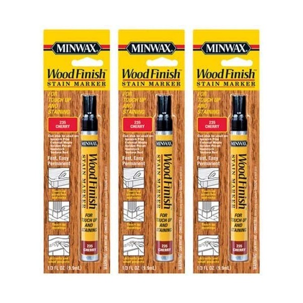 Minwax 63486000 Wood Finish Stain Marker, Cherry 3 Pack