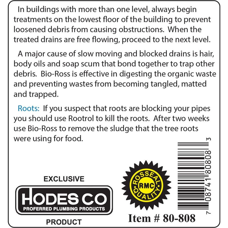 Bio-Ross Drain & Septic Drain Cleaner By Bio Ross Elimination