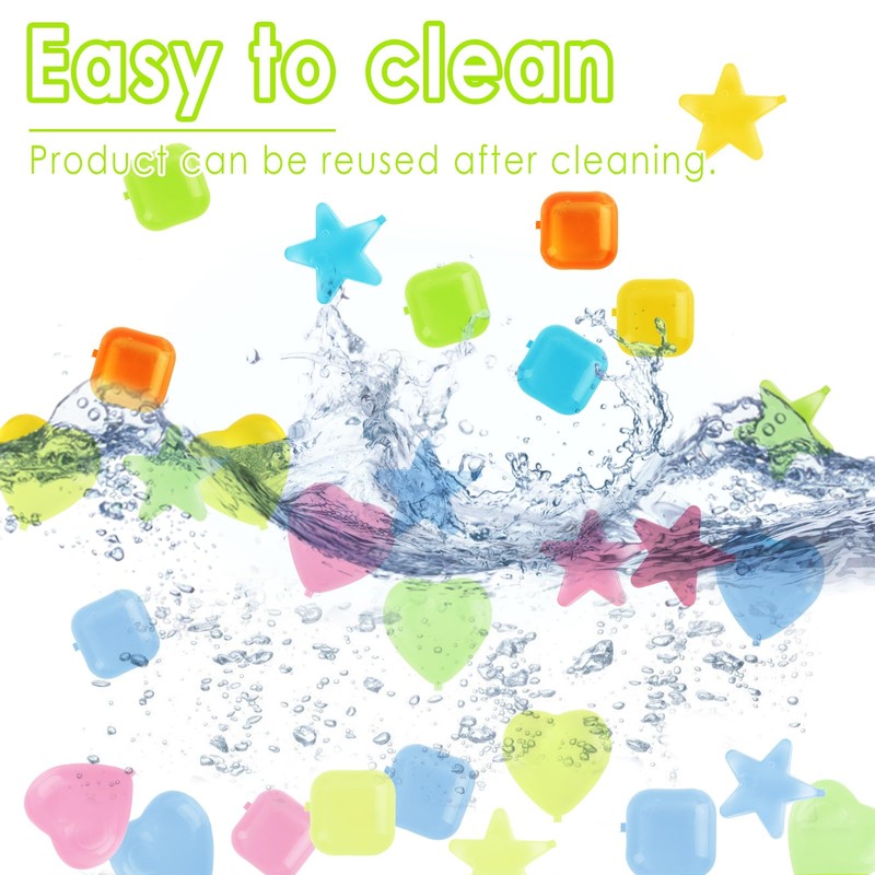 RosyFate Reusable Ice Cubes, Pack of 25, Plastic Heart, Plastic