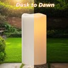 GenSwin Solar Outdoor Waterproof Flameless Candles, 8”x4” Solar Rechargeable Pillar
