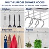 Metal Shower Curtain Hooks Rings Stainless Steel Rust Proof S
