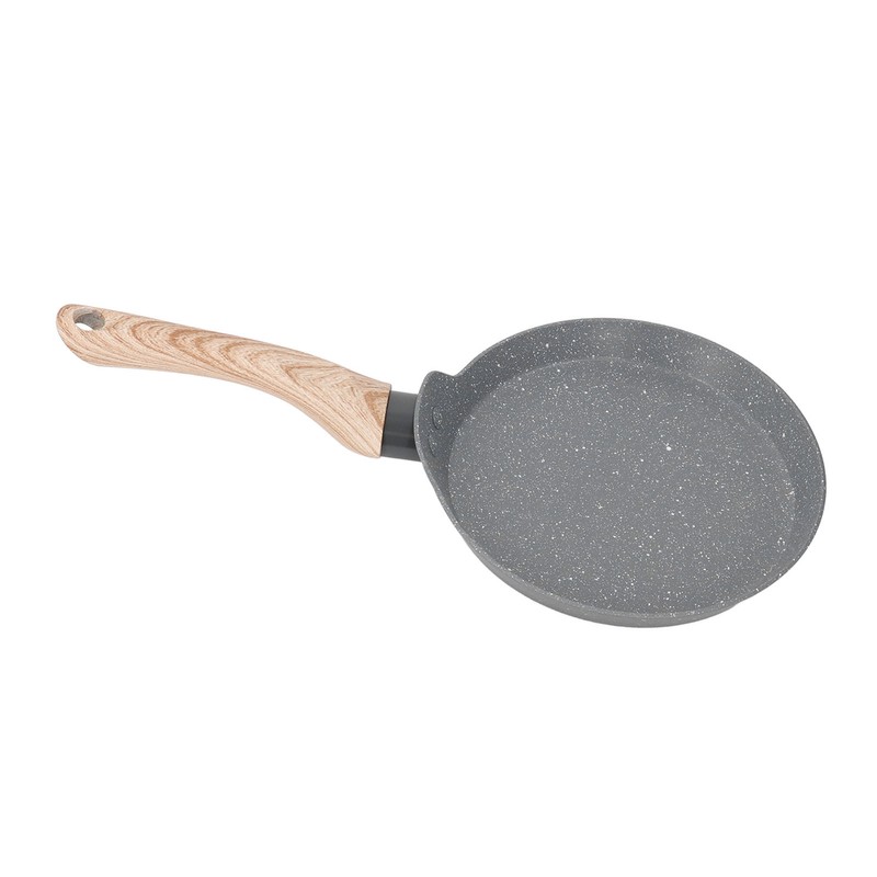 Frying Pan Wood Handle Aluminum Alloy Cooking Skillet Fast Heating