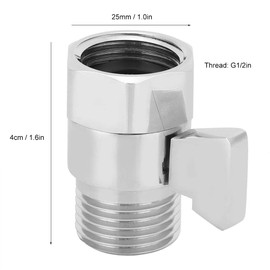 Shower Head Shut Off Valve, G1/2in Shower Stop Valve Switch Connector Head, Flow Control Shut Off Stop Valve Water Saver Valve Shower Supply