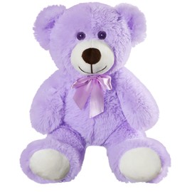 Yeqivo Teddy Bear Stuffed Animal Plush Toy Gift for Child Girlfriend, 13.5 Inch Stuffed Bears for Christmas, Valentine's Day, Birthday, Wedding Party (Purple, 1 Piece)