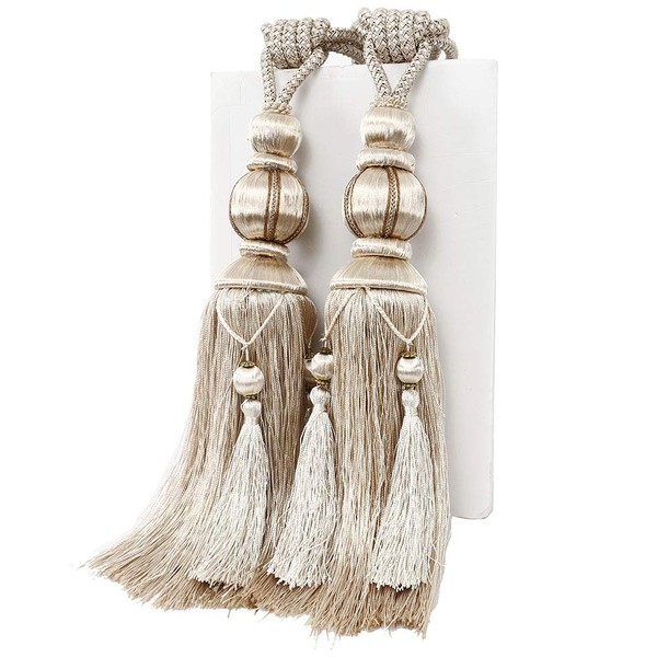YunNasi 1 Pair Curtain Tie backs Rope for Large and