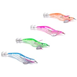 GoodsLand GD-LEDEGI4 LED Egi Glowing in the Water (No. 2.5) Egging, Octopus, Squid, Fishing, Rigging, Fishing Bait, Aoi Squid, Lure, Jig, Bait Tree, Set of 4