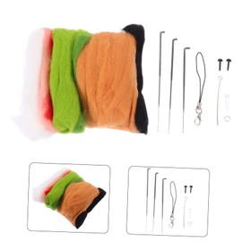 DOITOOL Beginner Needle Felting Kit DIY Wool Felt Animal Doll Craft Supplies for Creative Families Adorable Shapes for Home Decor Photography Props