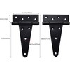Gate Hardware Kit Heavy Duty,with Self Locking Gate Latch,6 inch