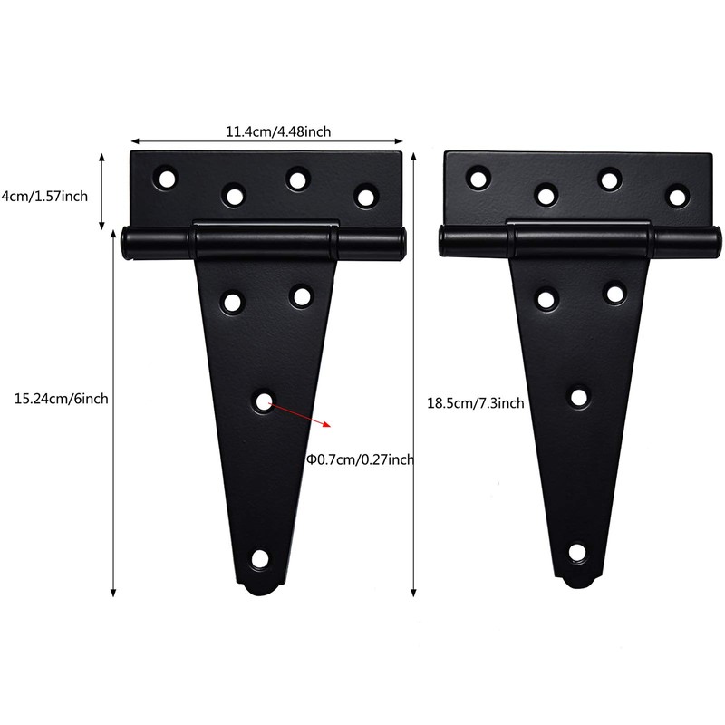 Gate Hardware Kit Heavy Duty,with Self Locking Gate Latch,6 inch