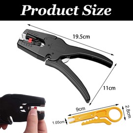 Fleymu Wire Stripper, Multifunctional Self-Adjusting Wire Stripping Tool, Hand Tool for Electricians, Wire Cutter 0.03-10 mm², and Small Wire Stripper Pliers, Wire Stripper for Electricians