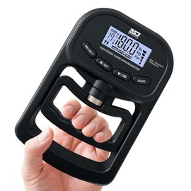 Entrenador de fuerza de agarre de mano, dinamómetro de agarre de mano de 396 lbs/180 kg con visualización LCD, ideal para deportes, escuela y uso domé