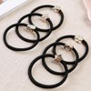 Hair tie with elastic band detail / 고무줄 포인트 머리끈