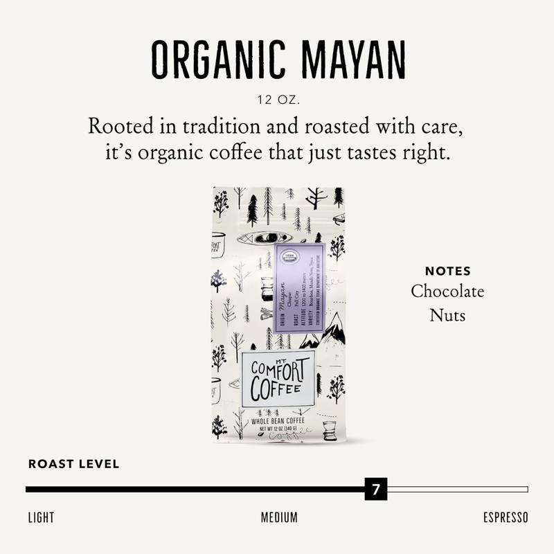 Mt. Comfort Coffee Organic Mayan Whole Bean Coffee, 12oz –