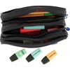 Oxford, School Pencil Case 3 Compartments Elastic Rubber 3 Zips