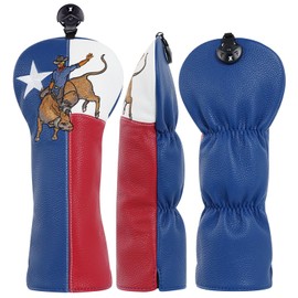LZFAN Golf Club Head Cover Golf Head Cover Driver Headcover Fairway Wood Headcover Hybrid Club Head Cover Texas