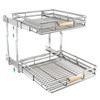 Kitstorack Pull out Cabinet Organizer,2 Tier Heavy Duty Smooth Sliding