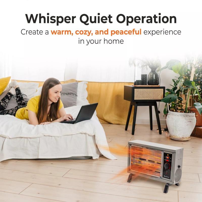 Comfort Zone Portable Wire Element Radiant Space Heater, All Metal