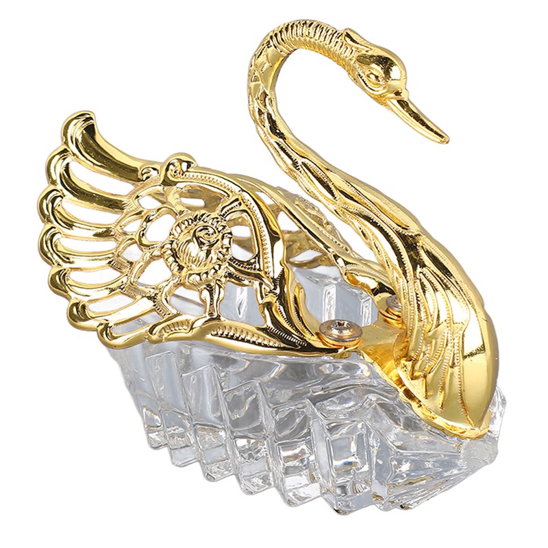 Swan Sugar Storage Jar European Modern Condiment Container Golden Seasoning