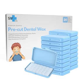 20-Pack Precut Orthodontic Wax, Dental Wax for Braces (no Flavor)