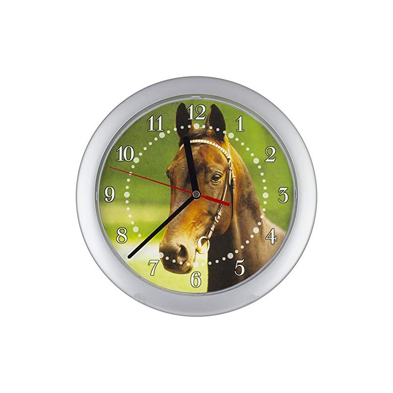 SELVA Children's Wall Clock - Horse Motif - ABS Case