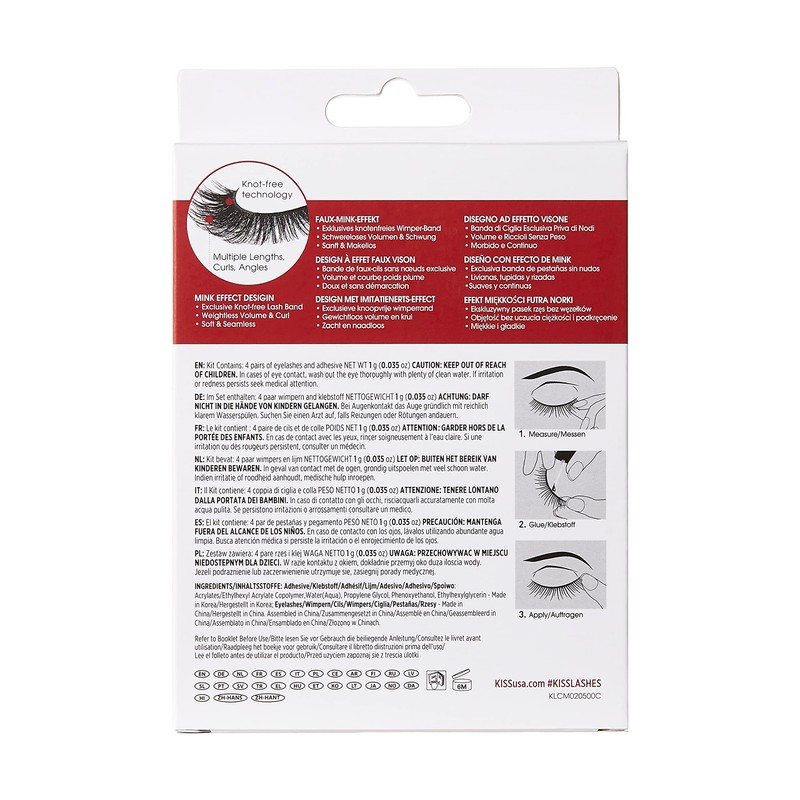 KISS Lash Couture Faux Mink Collection with Glue 96750-Twilight