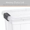 Superio Clear Storage Bins with Lids, 6 Pack- Plastic Storage