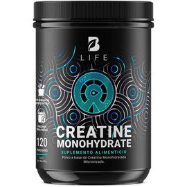 B Life Creatina Monohidratada en polvo 600g |120 Servicios | 5 g por porción | Alta Pureza | Creatine Monohydrate.