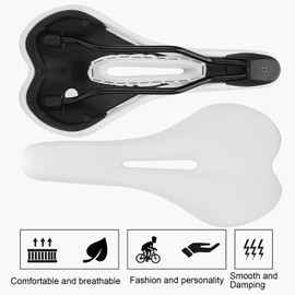 Bike Saddle, Bicycle Saddle Comfortable Mountain Bike Seat Cover Cushion Cycling Accessory Bicycles and Spare Parts Road Bike Saddle