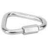 Outdoor Stainless Steel Triangle Shape Screw Lock Carabiner Mounteering Safety