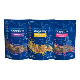 Kit De 3 Premios Deshidratados Para Perros De Razas Pequeñas