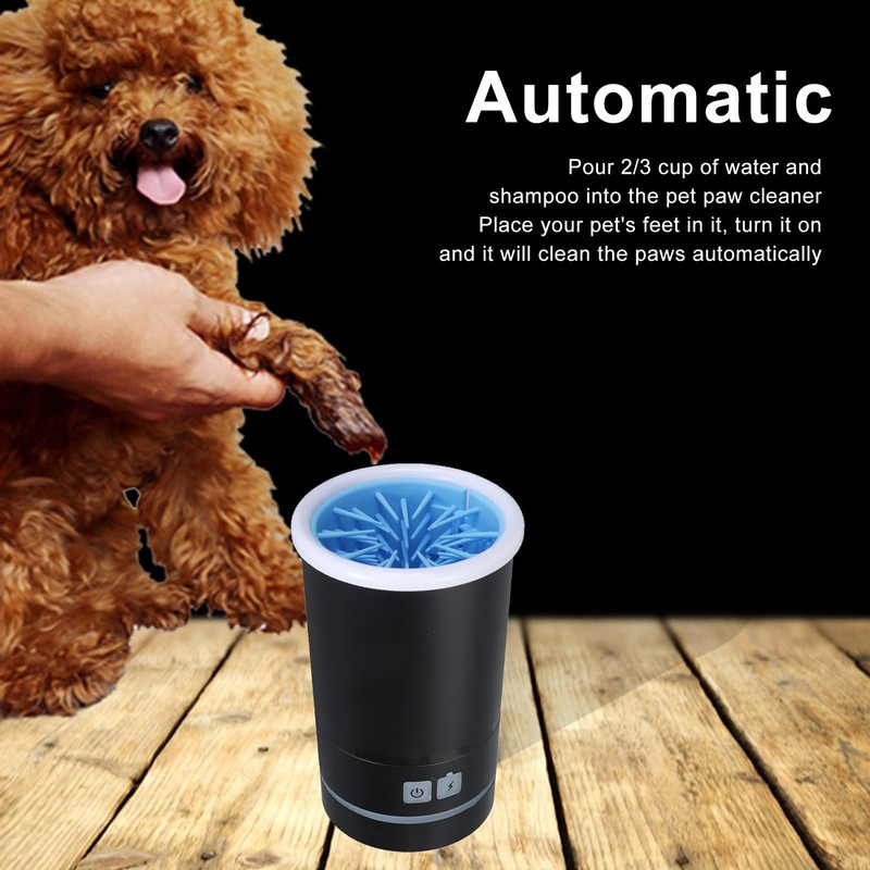 Automatic Dog Cleaner, Soft Electric Washer USB Rechargeable Portable Cleaner
