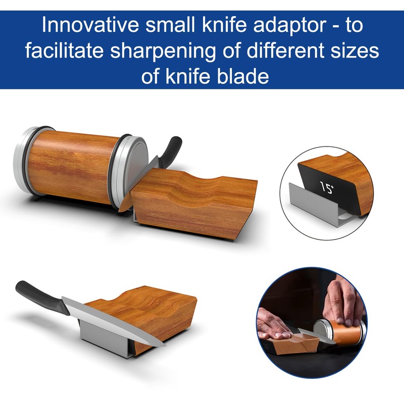 Generic Advanced Rolling Knife Sharpener with Diamond-Coated Discs, Dual Angle