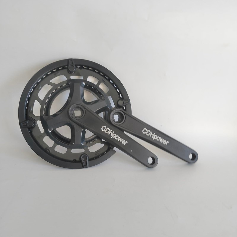 CDHPOWER Double Chainring Crankset 50/34T 170mm Crankarm Black Plastic Chain