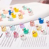 Luyoaozy 120pcs Mini Resin Glitter Ducks
