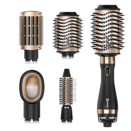 Nicebay® Hot Air Brush Set for Straightening, Drying, Curling - Oval Brush with Multi-Temperature Settings, Detachable Design for Salon