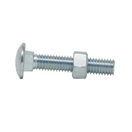 3/4"-10 x 5 (25 Pack) Zinc Carriage Bolt Kit Grade 307A, Includes 3/4"-10 Hex Nuts (25 pcs), Zinc Plated for Exterior Use by Fastener Depot, LLC