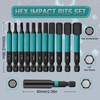 K Kwokker 11-Piece Impact Driver Bit Set Impact Hex Bits