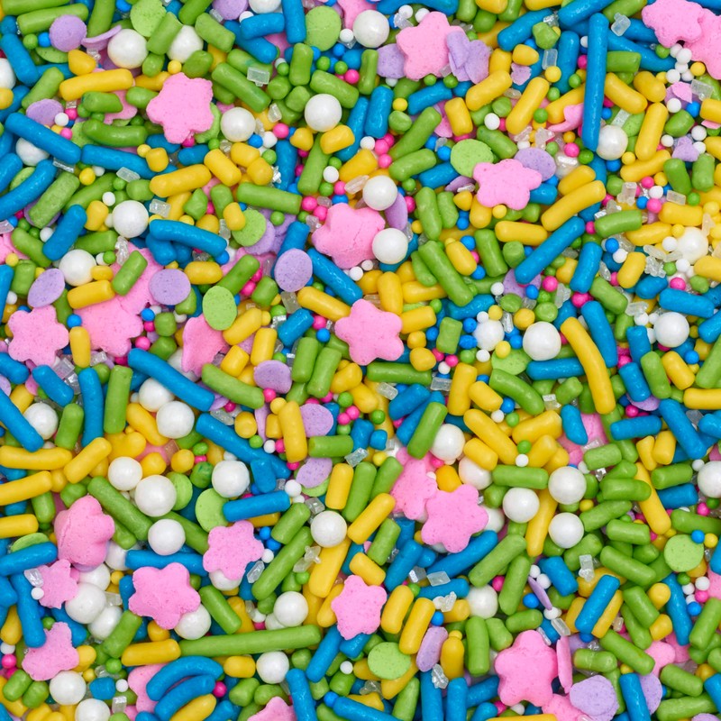 DecoPac Spring Fusion Mix Sprinkles, 26oz, Shaped Candy Sprinkles in