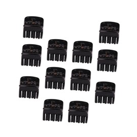 Ipetboom 24pcs Mini Hair Clips Simple Black Hair Clamps for Women Teeth Design for Girls and Teens