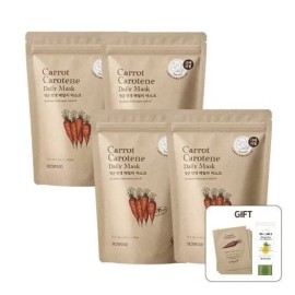 Skinfood Carrot Carotene Daily Mask Refill 4pcs + 2 Free Carrot Pads * 5 + Pineapple Foam 30ML 1007700 / 스킨푸드 캐롯 카로틴 데일리 마스크 리필 4개+증정 캐롯패드 2매입*5+파인애플 폼 30ML 1007700